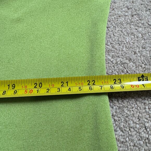 Exclusively Misook Cardigan Sz XL Lime Green Black Knit Hook Closure Long Sleeve - Picture 16 of 16